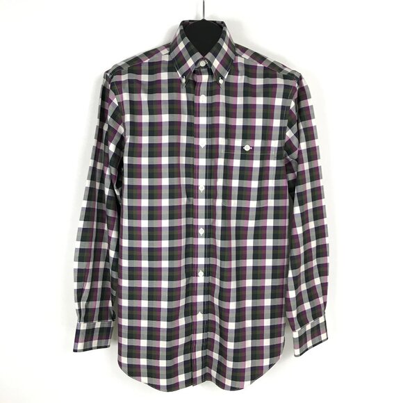 Orvis Long Sleeve Button Down Shirt Men's Small Plaid 100% Cotton Outdoor Casual - Picture 1 of 14